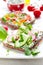 Wholemeal sandwiches with vegetables