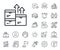 Wholesale goods line icon. Warehouse boxes sign. Salaryman, gender equality and alert bell. Vector