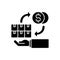 Wholesale trade black glyph icon