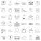 Wholesale trade icons set, outline style