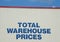 Wholesale warehouse grocery store sign