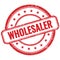 WHOLESALER text on red grungy round rubber stamp