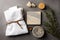 Wholesome Wellness: Handcrafted Soap, Towel, and Incense Flat Lay