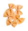 Wholewheat farfalle pasta. Tasty italian pasta.