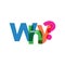 Why? question letter full color background