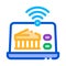 Wi-fi distribution through device icon vector outline illustration