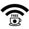 Wi-fi icon.  free wifi coffee icon vector/ cup icon