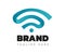 Wi-fi logo design. Wireless signal logo, network logo, telecommunication logo.