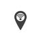 Wi-Fi Map Marker vector icon