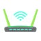 Wi-fi router with antennas.