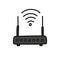 Wi fi router doodle icon, vector illustration