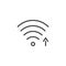 Wi-fi sharing arrow outline icon