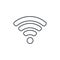 Wi-fi signal thin line icon. Linear vector symbol