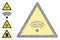 Wi-Fi Source Warning Composition with Virus Infection Icons