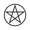 Wicca Pentagram religious symbol simple icon