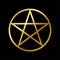 Wicca pentagram symbol isolated occult star sign