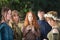 Wicca People with Incense Bowl