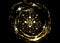 Wiccan symbol of protection. Gold Mandala Witches runes, Mystic Wicca divination. Ancient occult symbols, Earth Zodiac Wheel