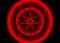 Wiccan symbol of protection. Red Mandala Witches runes, Mystic Wicca divination. Ancient occult symbols, Zodiac Wheel signs