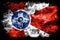 Wichita city smoke flag, Kansas State, United States Of America
