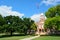 Wichita State University in Wichita, Kansas, Morrison Hall Clock Tower on a Sunny Day