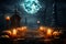 Wicked ambiance Halloween wallpaper sets the tone with an array of sinister pumpkins