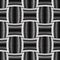 Wicker 3d greek vector seamless pattern. Braided surface striped ornament. Greek key meanders geometric background