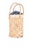 Wicker basket with Blueberries Isolate on white