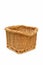 Wicker basket isolated on a white background