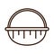 Wicker basket traditional empty line icon style