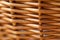 Wicker basket. Wooden basket. Rattan basket. Detail of a rattan basket. Wicker surface