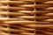 Wicker basket. Wooden basket. Rattan basket. Detail of a rattan basket. Wicker surface
