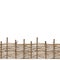 Wicker fence made of flexible willow or hazel wood, seamless pattern, vector isolated illustration. Wooden border design