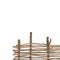 Wicker fence made of flexible willow or hazel wood, vector isolated illustration. Corner frame, border design element.