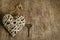 Wicker heart handmade with the key