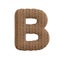 Wicker letter B - Capital 3d rattan font - suitable for Decoration, design or craftsmanship related subjects