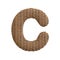 Wicker letter C - Capital 3d rattan font - suitable for Decoration, design or craftsmanship related subjects