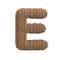 Wicker letter E - Capital 3d rattan font - suitable for Decoration, design or craftsmanship related subjects