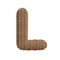 Wicker letter L - Capital 3d rattan font - suitable for Decoration, design or craftsmanship related subjects
