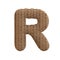 Wicker letter R - Uppercase 3d rattan font - suitable for Decoration, design or craftsmanship related subjects