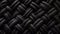 Wicker Patterned Wool: A Macro View of Textile Texture on Black Background