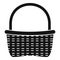 Wicker picnic icon, simple style