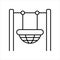 Wicker round swing, Line icon