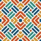 Wicker seamless pattern. Basket weave motif. Bright colors geometric abstract background with overlapping stripes.