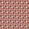 Wicker seamless pattern. Basket weave motif. Red colors geometric abstract background with overlapping stripes.