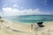Wicker Seat Overlooks Brilliant Caribbean Sea