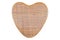 Wicker wood weave in heart shape pattern background