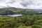 Wicklow way landscape Lough Dan Lake in a cloudy day