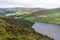 Wicklow way landscape Lough Tay Lake in a cloudy day