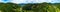 Wide aerial high resolution panoramic view of Vosges mountains,